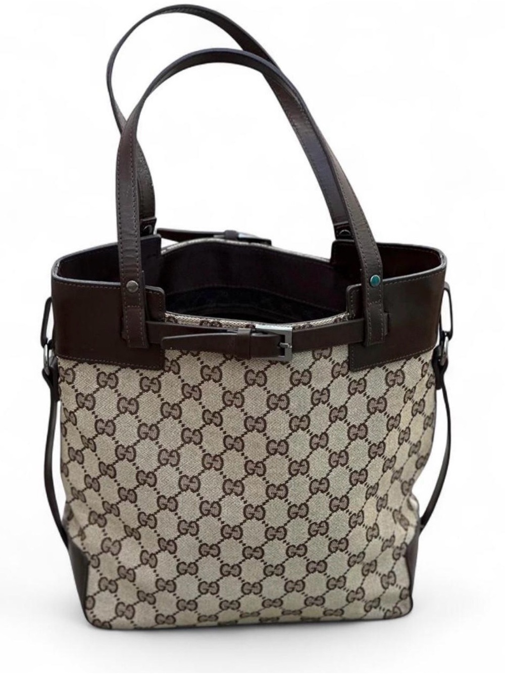 Gucci Brown GG Canvas Tote Bag